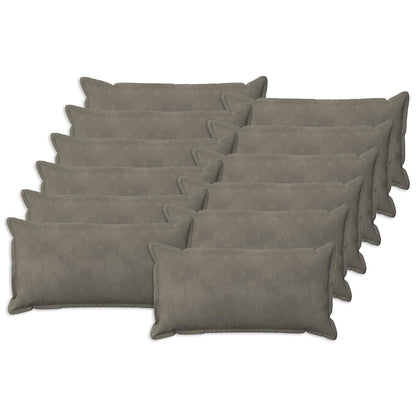 Cuscino con cuscino HOUTEN 12 pz Grigio Chiaro Velluto | homemem39