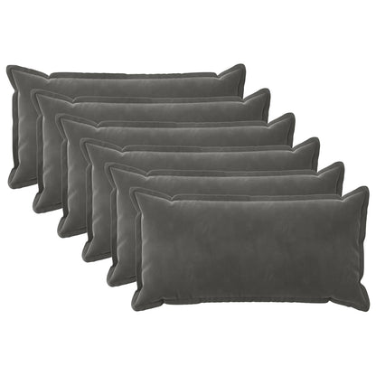 Cuscino con cuscino HOUTEN 6 pz Grigio Scuro Velluto | homemem39