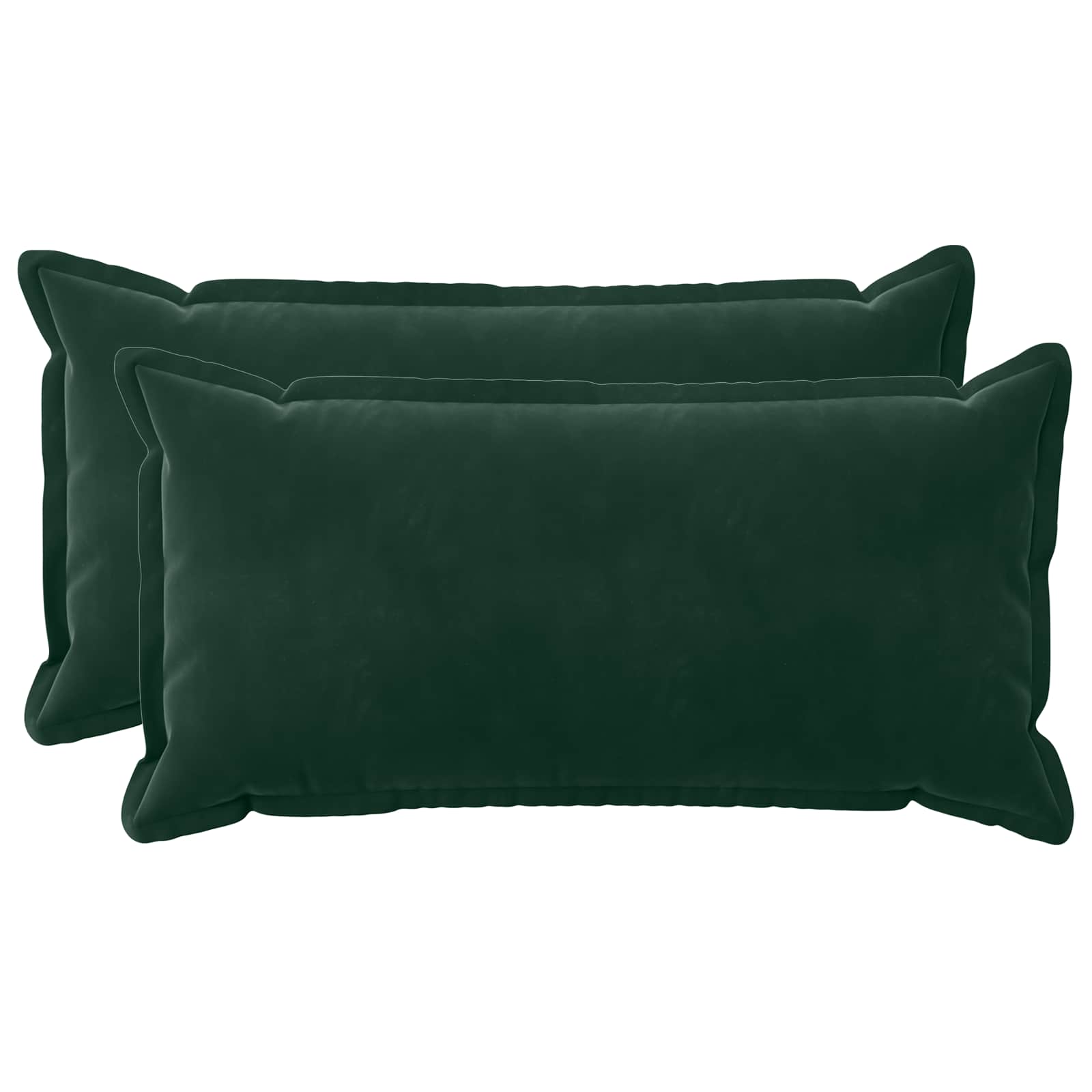 Cuscino con cuscino HOUTEN 2 pz Verde Scuro Velluto | homemem39