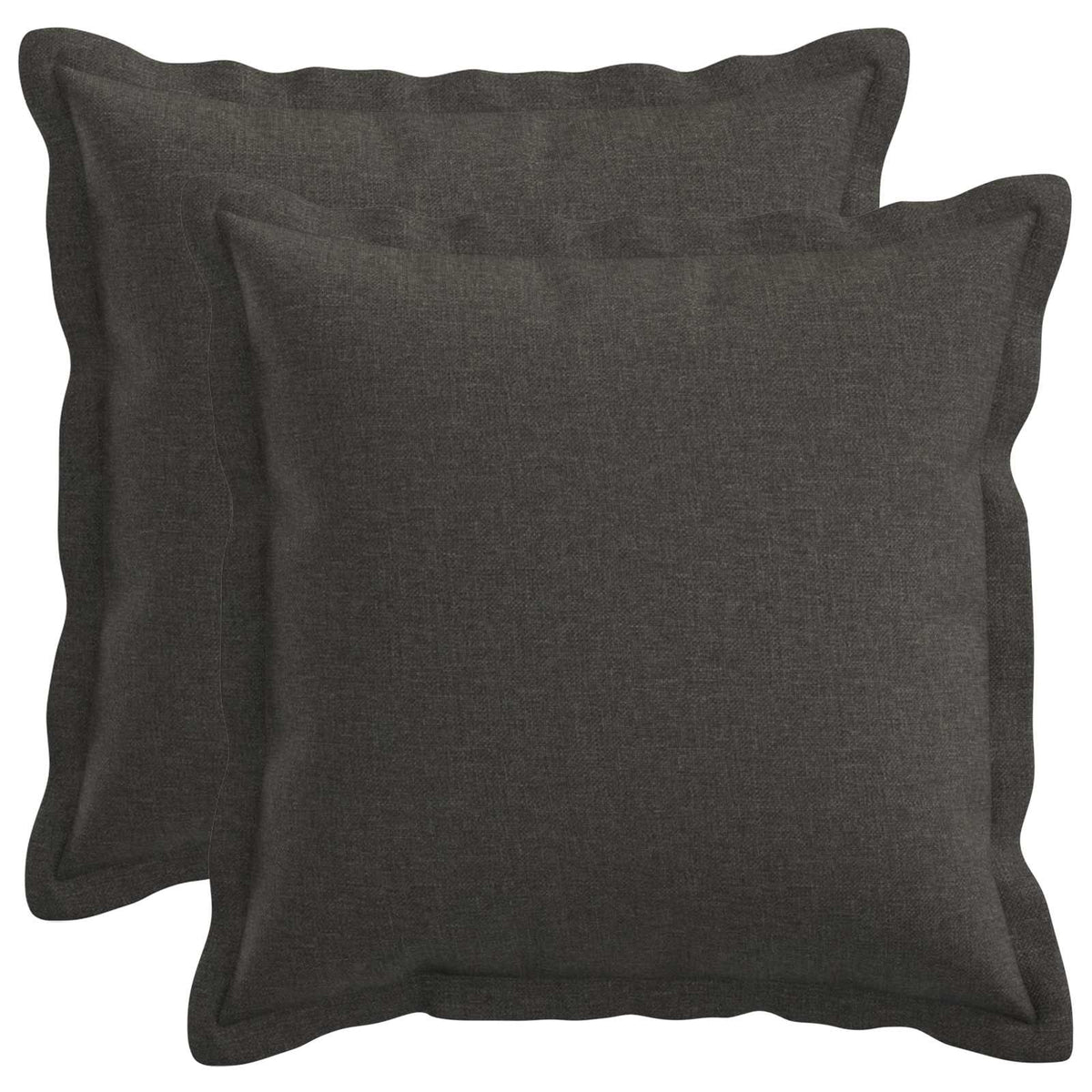 Cuscino 2 pz HOUTEN Grigio Scuro 45 x 45 cm Lino