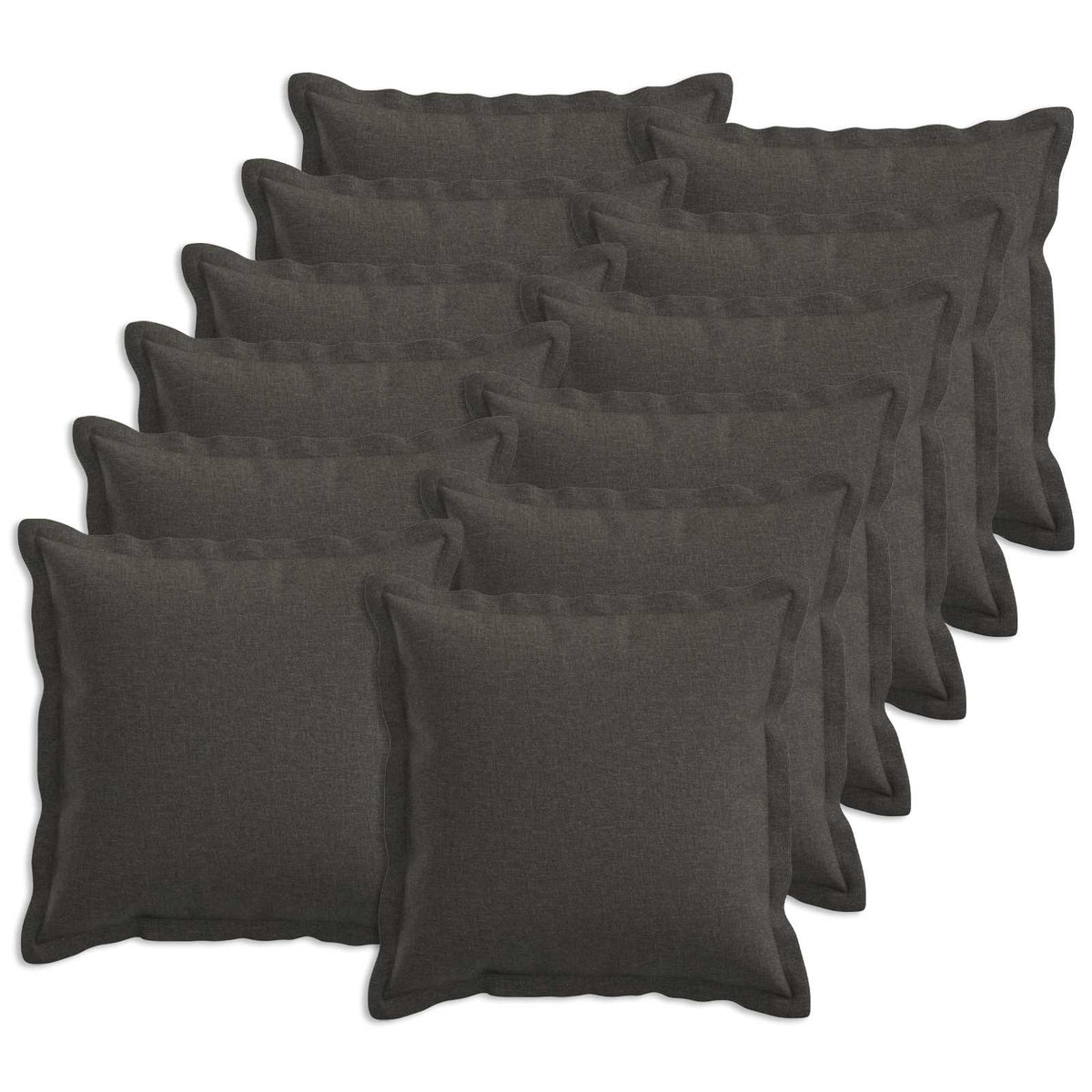 Cuscino con cuscino HOUTEN 12 pz Grigio Scuro Lino