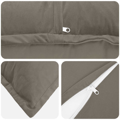 Cuscino con cuscino HOUTEN 12 pz Grigio Chiaro Velluto | homemem39
