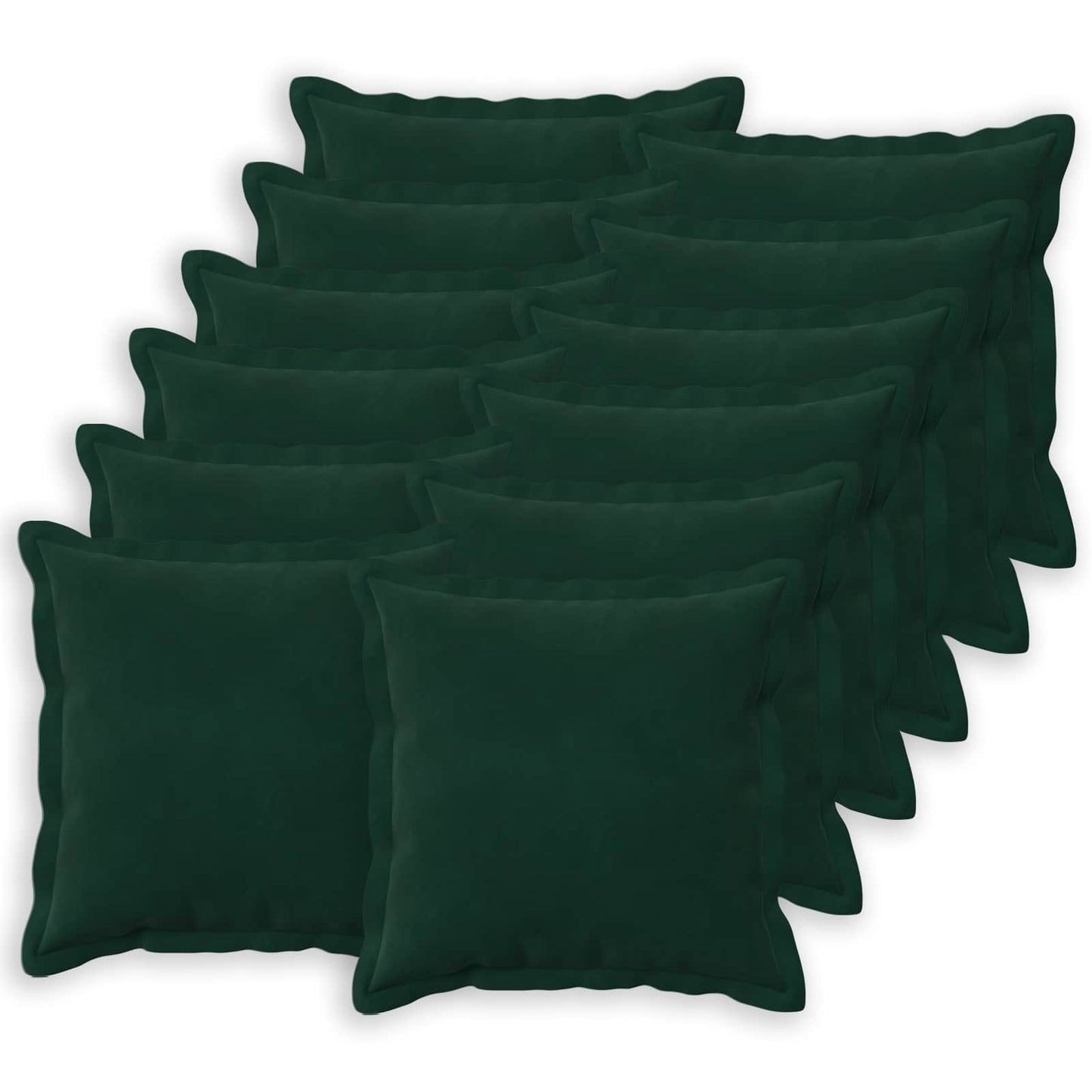 Cuscino con cuscino HOUTEN 12 pz Verde Scuro Velluto | homemem39