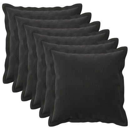 Cuscino con cuscino HOUTEN 6 pz Nero Velluto | homemem39