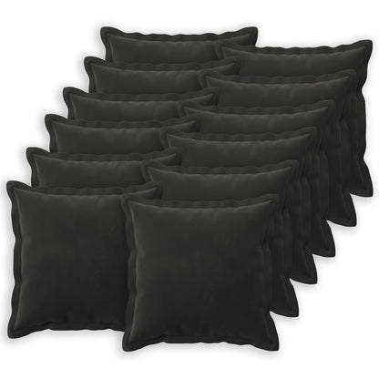 Cuscino con cuscino HOUTEN 12 pz Nero Velluto | homemem39