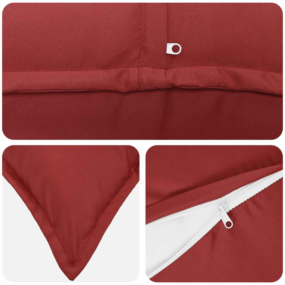 Cuscino con cuscino HOUTEN 2 pz Rosso Vino Poliestere