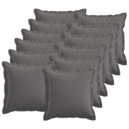 Cuscino 12 pz HOUTEN Grigio Chiaro 50 x 50 cm Lino