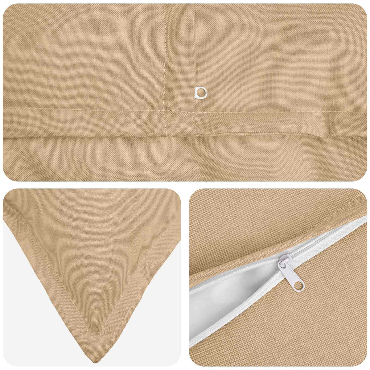 Cuscino 12 pz HOUTEN Crema 50 x 50 cm Lino