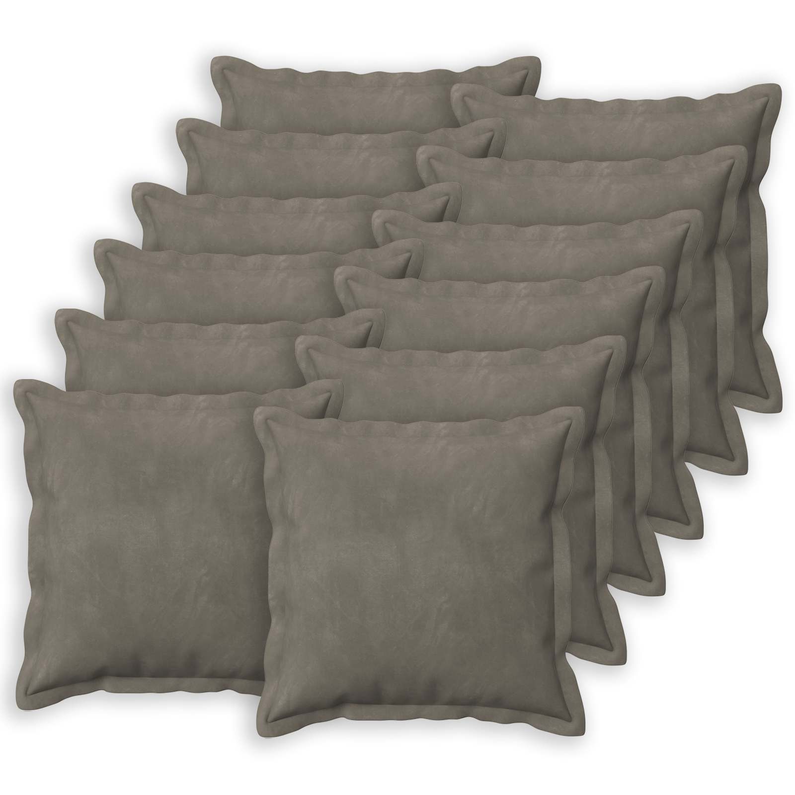 Cuscino con cuscino HOUTEN 12 pz Grigio Chiaro Velluto | homemem39