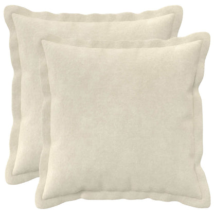 Cuscino 2 pz HOUTEN Crema 50 x 50 cm Fleece in microfibra