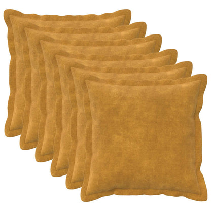 Cuscino 6 pz HOUTEN Giallo 50 x 50 cm Fleece in microfibra