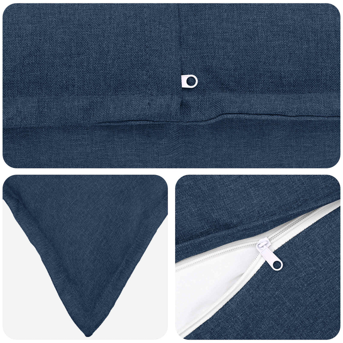 Cuscino con cuscino HOUTEN 2 pz Blu Lino