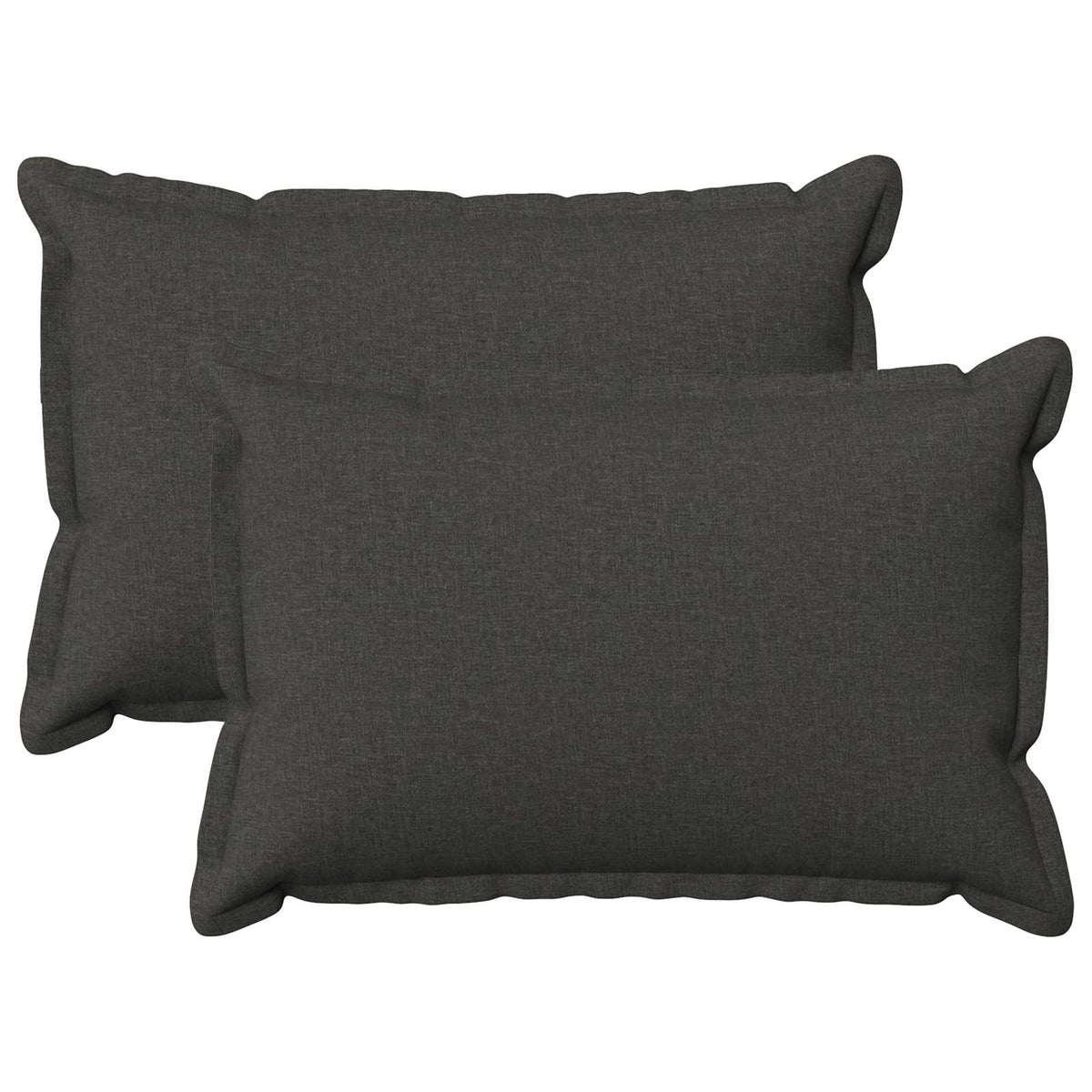 Cuscino 2 pz HOUTEN Grigio Scuro 50 x 80 cm Lino