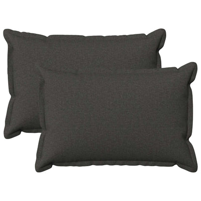 Cuscino 2 pz HOUTEN Grigio Scuro 50 x 80 cm Lino