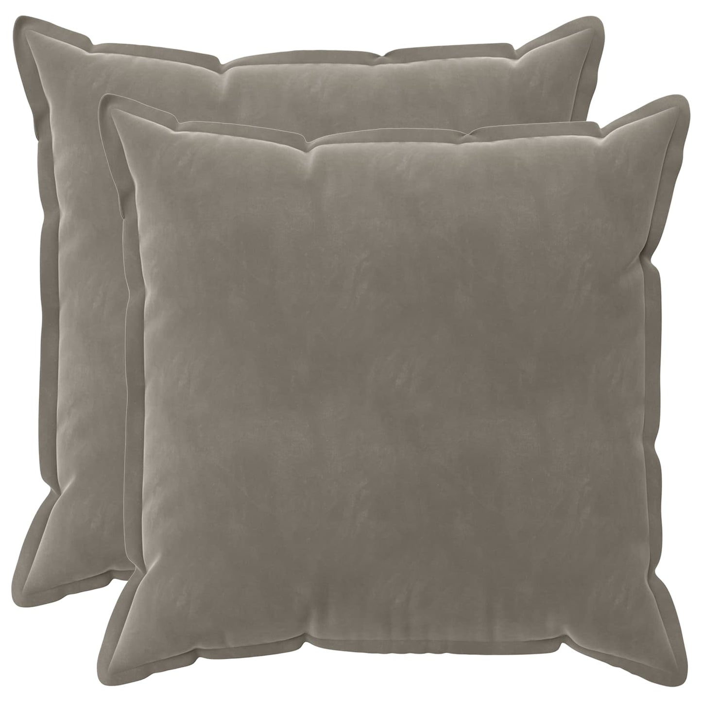 Cuscino con cuscino HOUTEN 2 pz Grigio Chiaro Velluto | homemem39