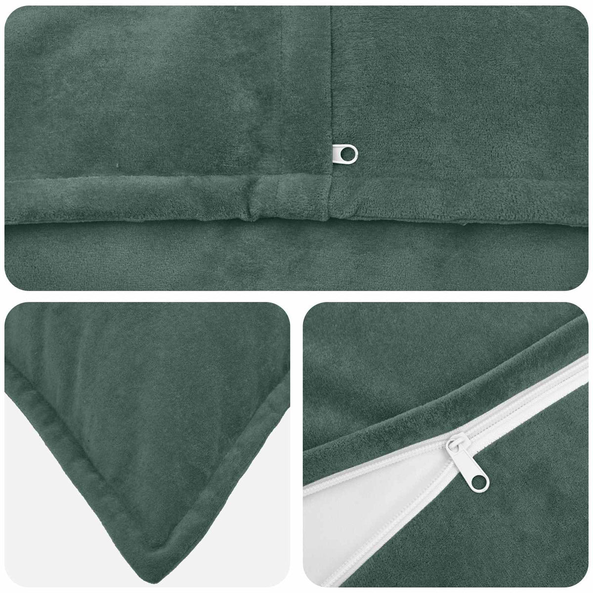 Cuscino 2 pz HOUTEN Blu mare 55 x 55 cm Fleece in microfibra