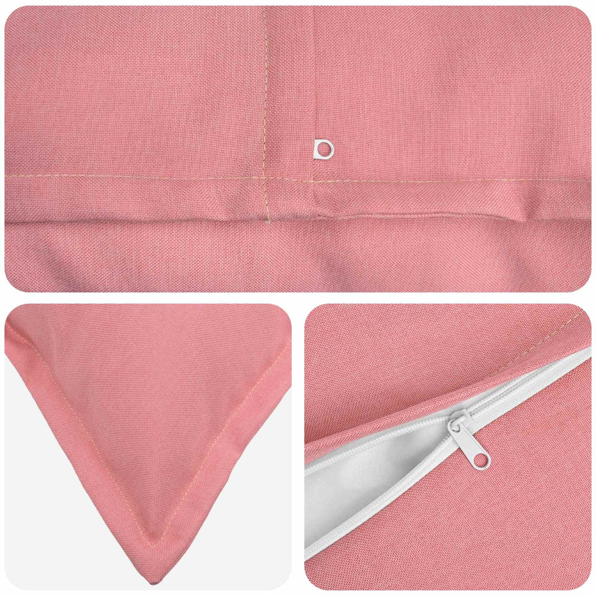 Cuscino 2 pz HOUTEN Rosa 60 x 60 cm Lino