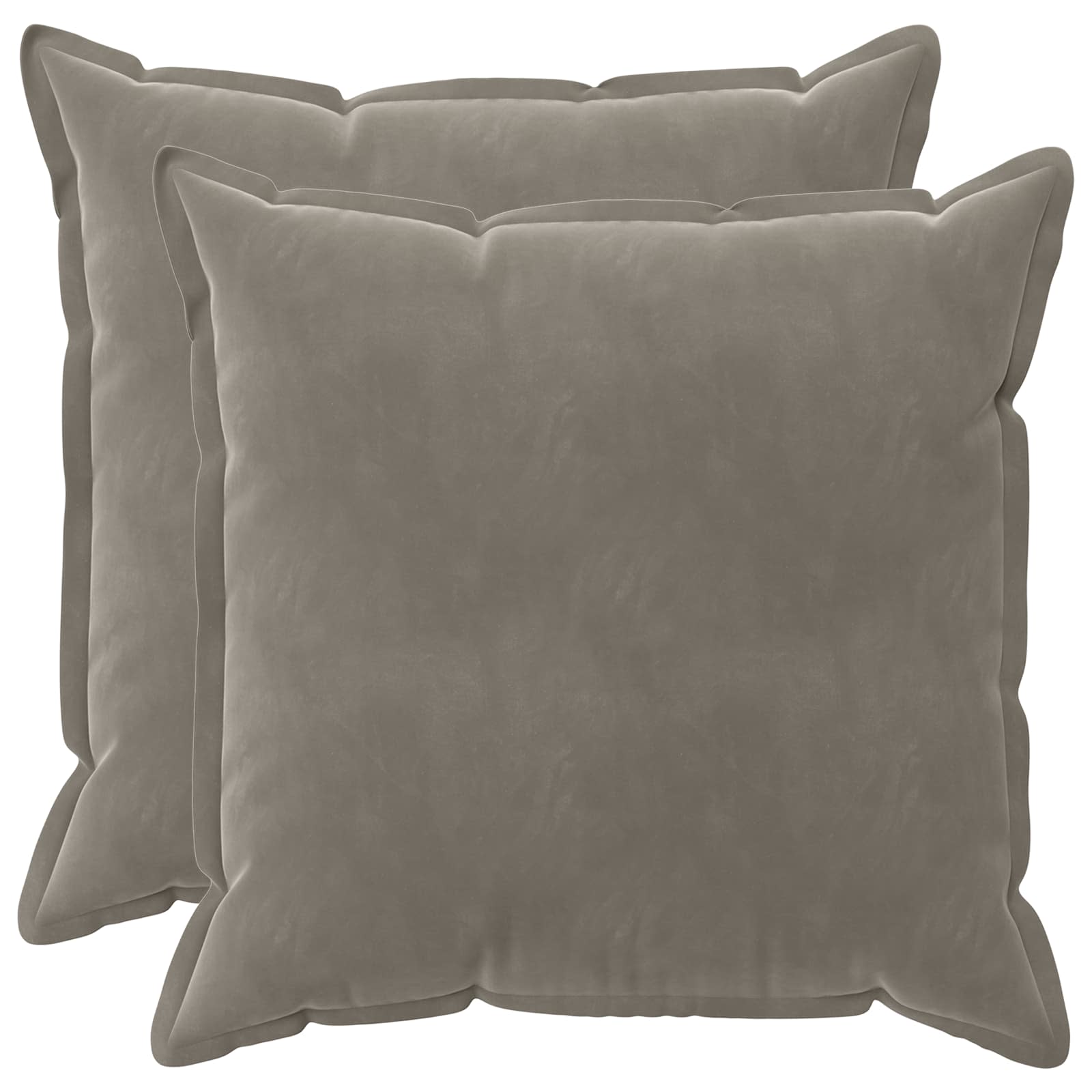 Cuscino con cuscino HOUTEN 2 pz Grigio Chiaro Velluto | homemem39