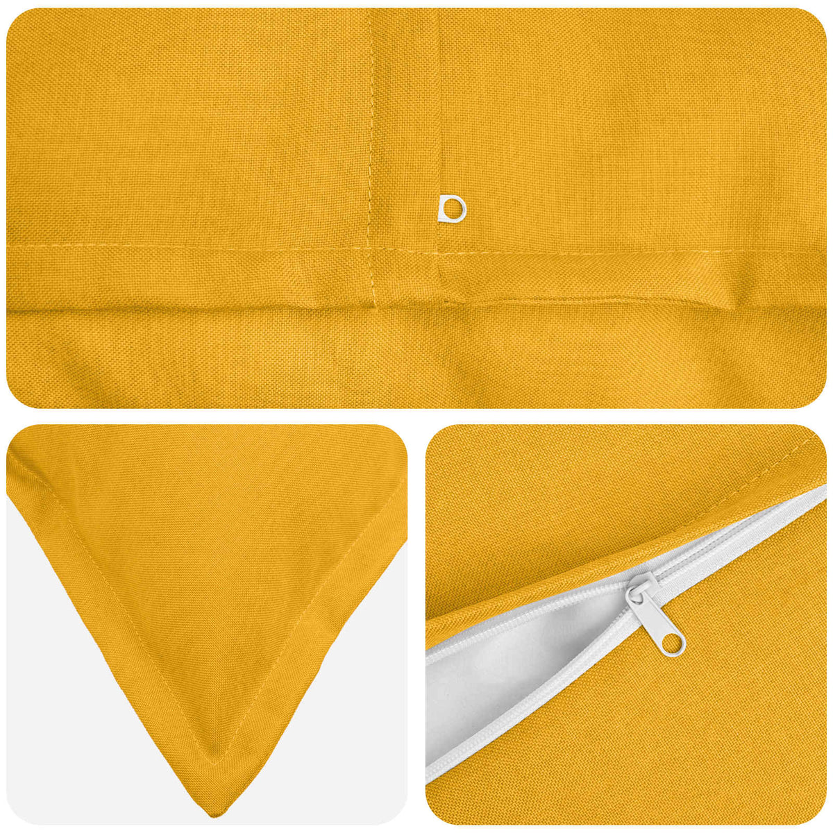 Cuscino 2 pz HOUTEN Giallo Chiaro 80 x 80 cm Lino