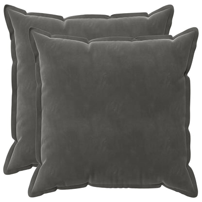 Cuscino con cuscino HOUTEN 2 pz Grigio Scuro Velluto
