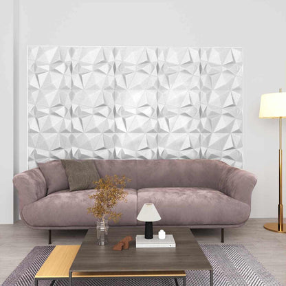 Pannelli da parete 12 pcs Bianco Diamante 50 x 50 cm | homemem39