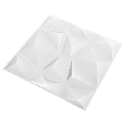 Pannelli da parete 24 pcs Bianco Diamante 50 x 50 cm | homemem39