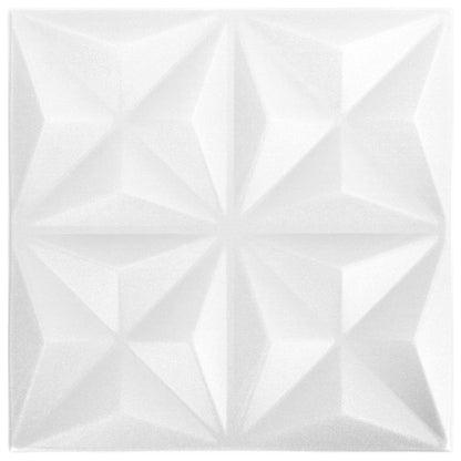 Pannelli da parete 24 pcs Bianco Origami 50 x 50 cm Schiuma XPS | homemem39