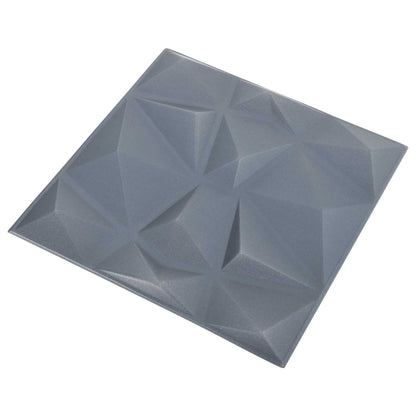 Pannelli da parete 48 pcs Grigio Diamante 50 x 50 cm | homemem39