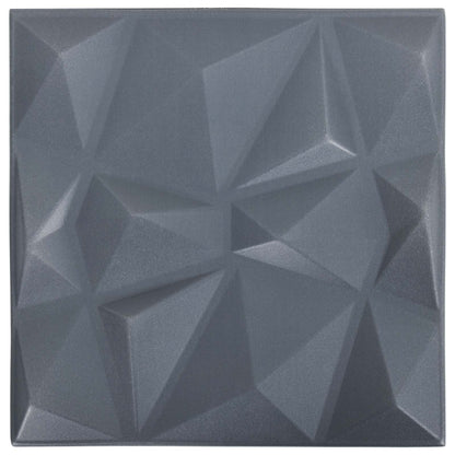 Pannelli da parete 48 pcs Grigio Diamante 50 x 50 cm | homemem39