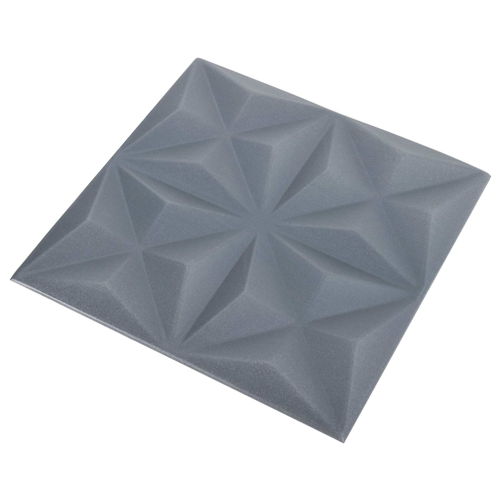 Pannelli da parete 24 pcs Origami Grigio 50 x 50 cm Schiuma XPS | homemem39