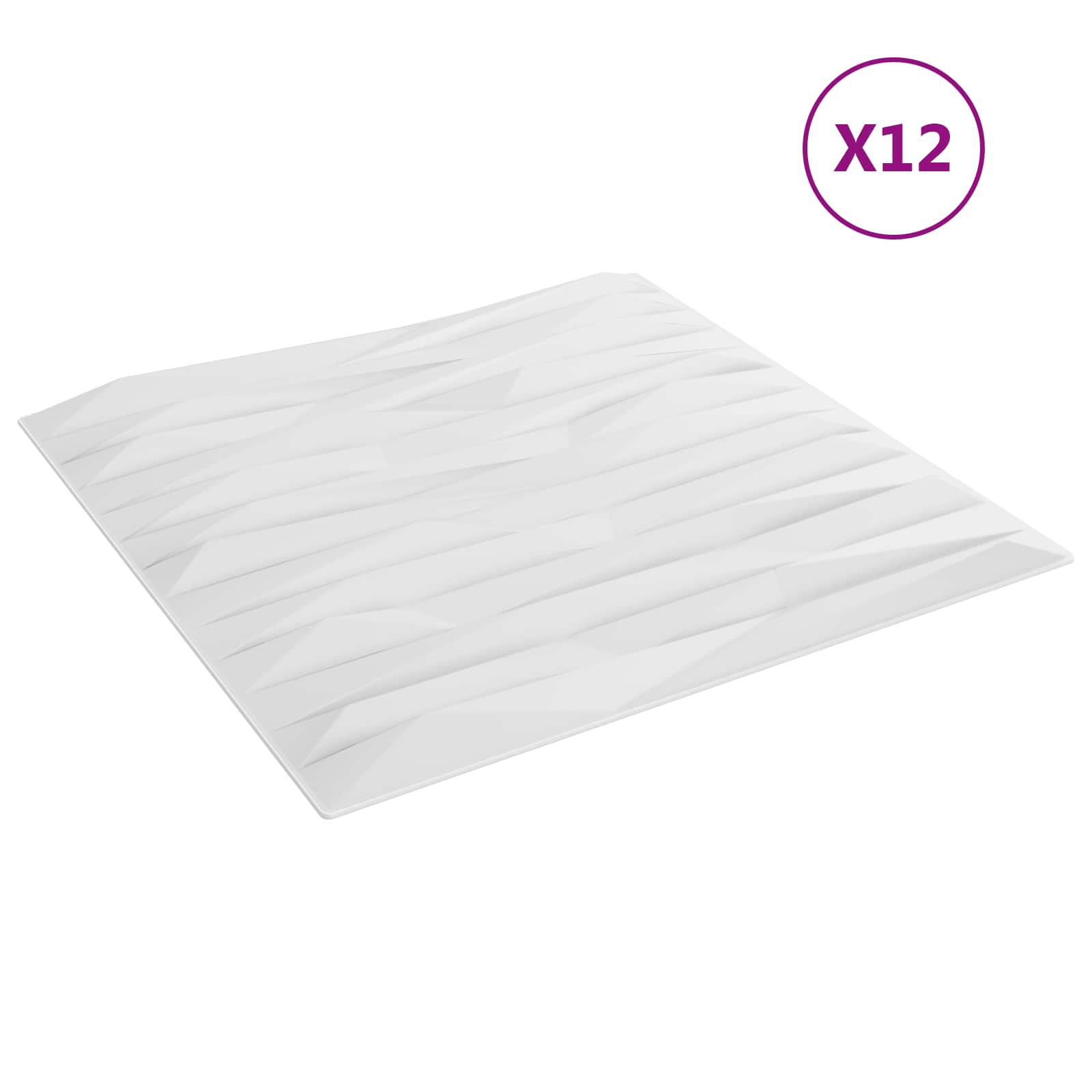 Pannelli da parete 12 pcs Pietra Bianca 50 x 50 cm Schiuma XPS | homemem39