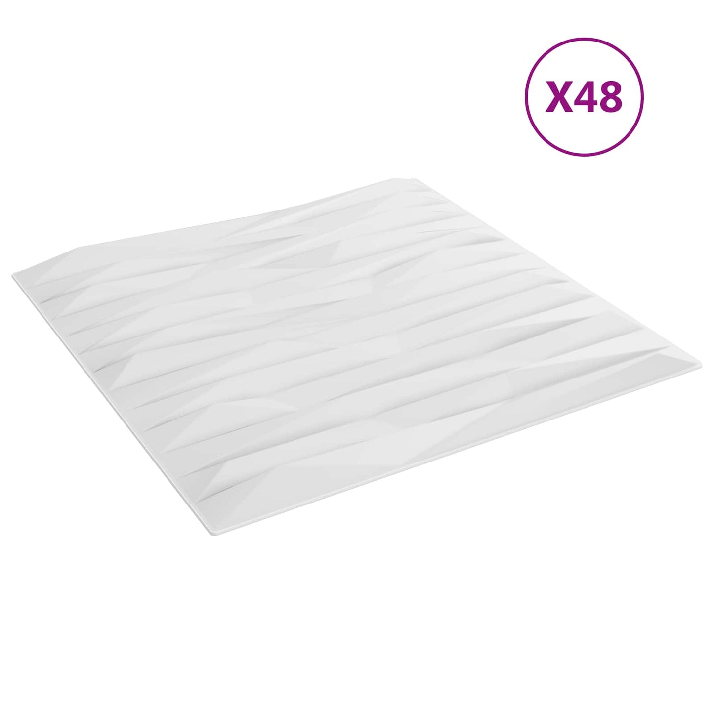 Pannelli da parete 48 pcs Pietra Bianca 50 x 50 cm Schiuma XPS | homemem39