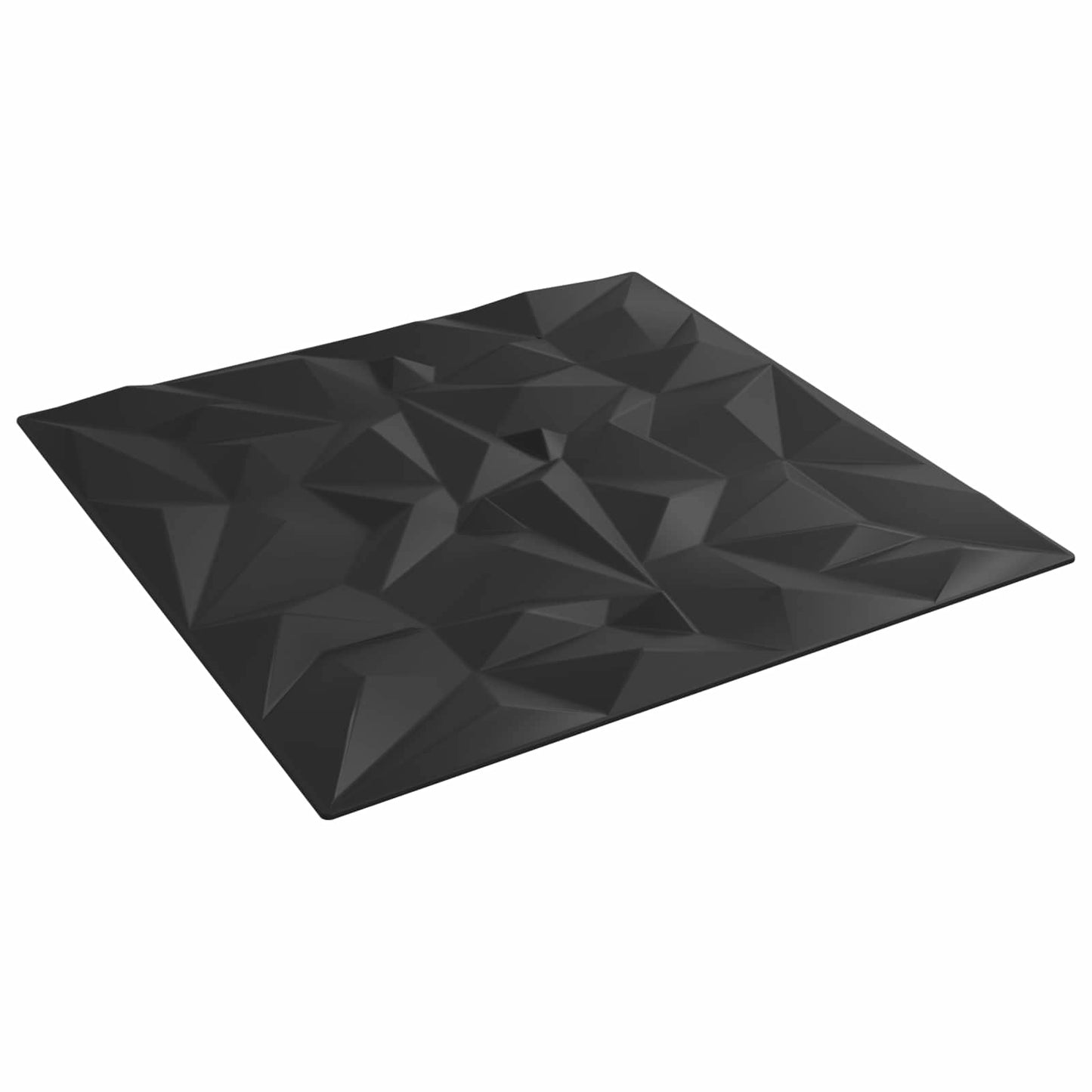 Pannelli da parete 12 pcs Nero 50 x 50 cm Schiuma XPS