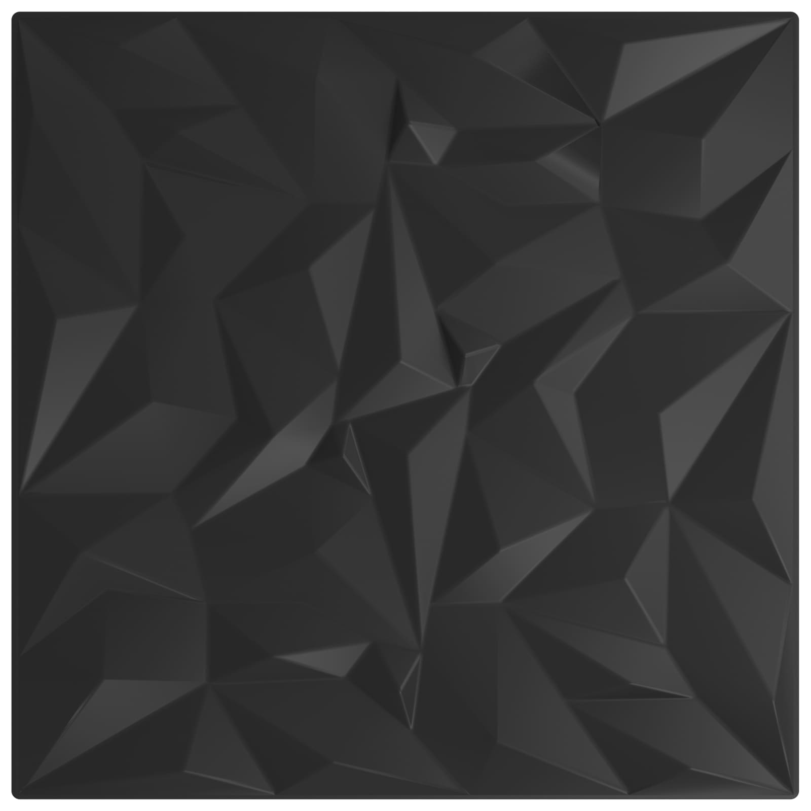 Pannelli da parete 48 pcs Nero 50 x 50 cm Schiuma XPS | homemem39
