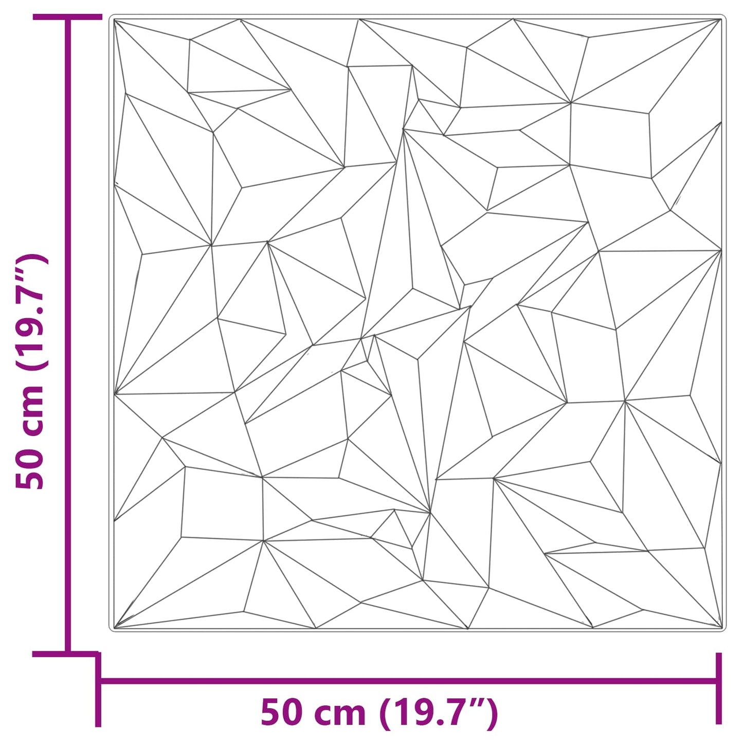 Pannelli da parete 48 pcs Grigio ametista 50 x 50 cm | homemem39