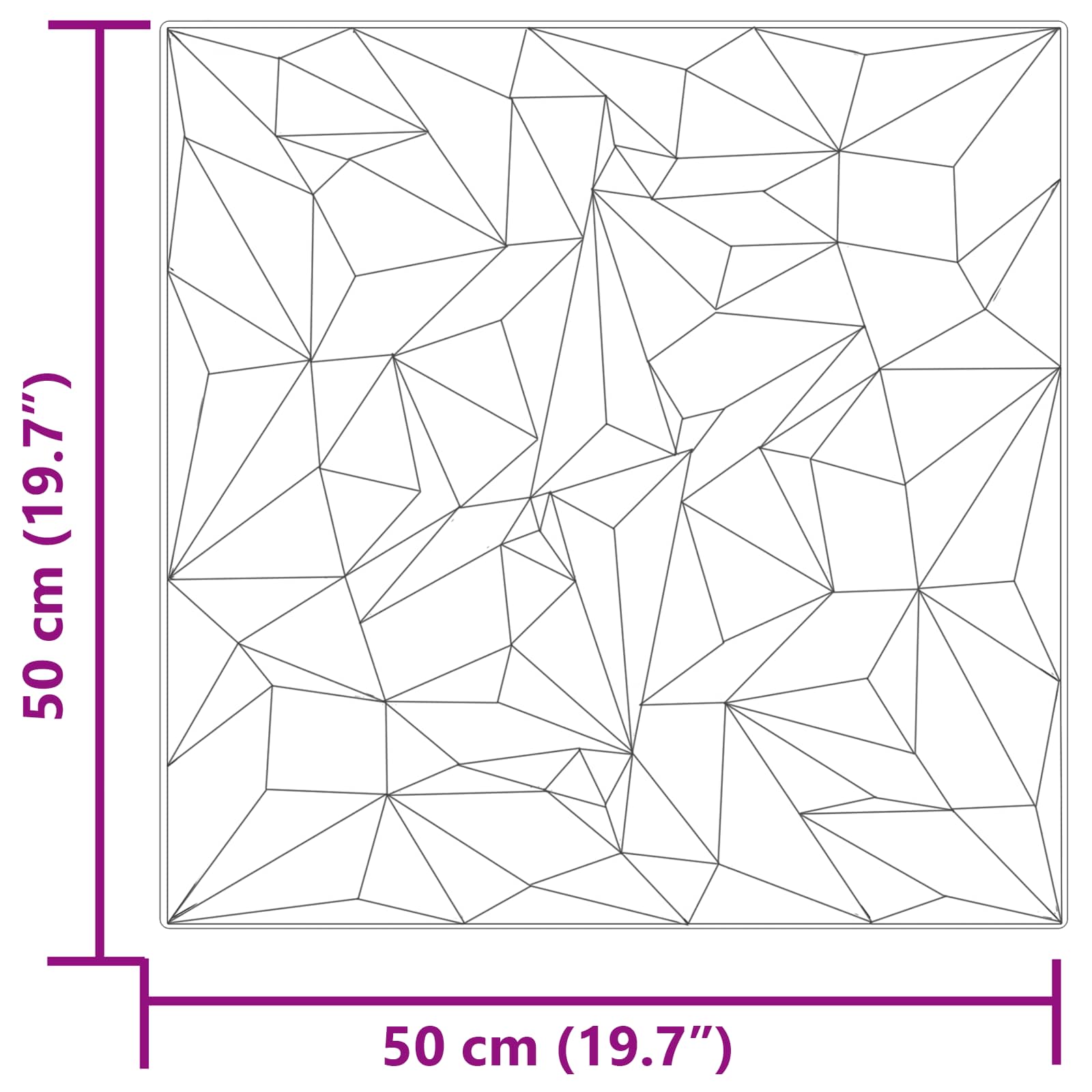 Pannelli da parete 48 pcs Grigio ametista 50 x 50 cm | homemem39