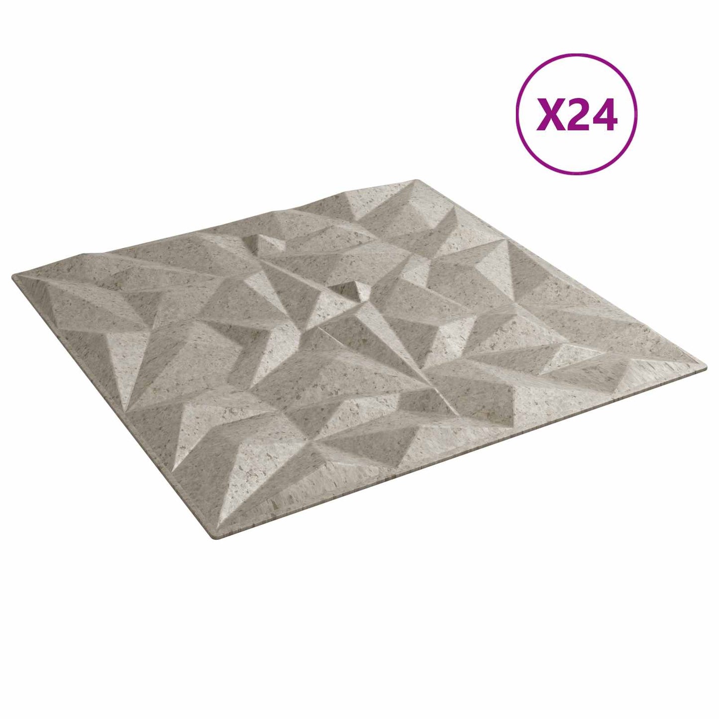 Pannelli da parete 24 pcs Beton ametista 50 x 50 cm Schiuma XPS | homemem39