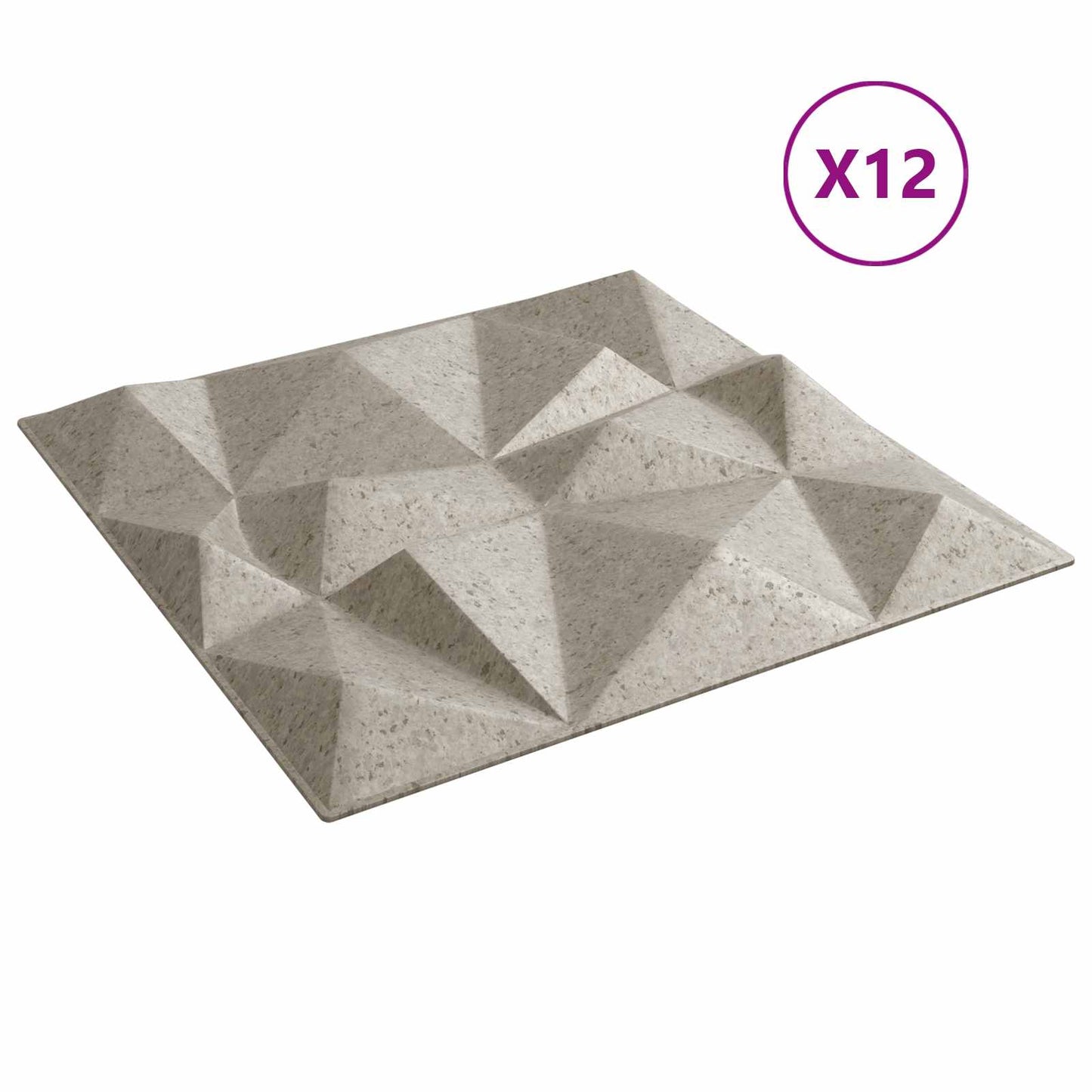 Pannelli da parete 12 pcs Beton Diamante 50 x 50 cm Schiuma XPS | homemem39