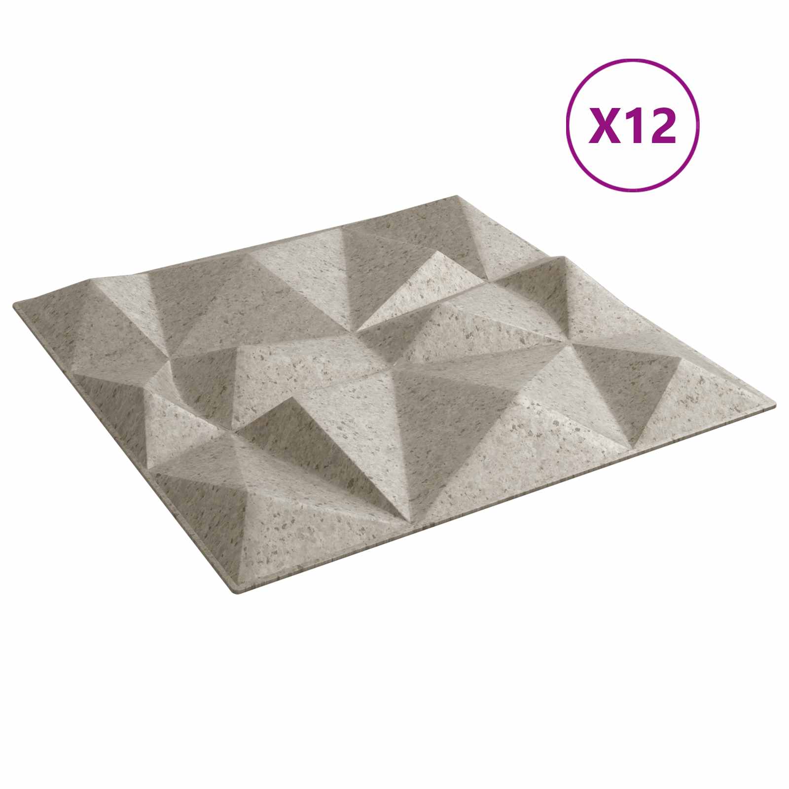 Pannelli da parete 12 pcs Beton Diamante 50 x 50 cm Schiuma XPS | homemem39