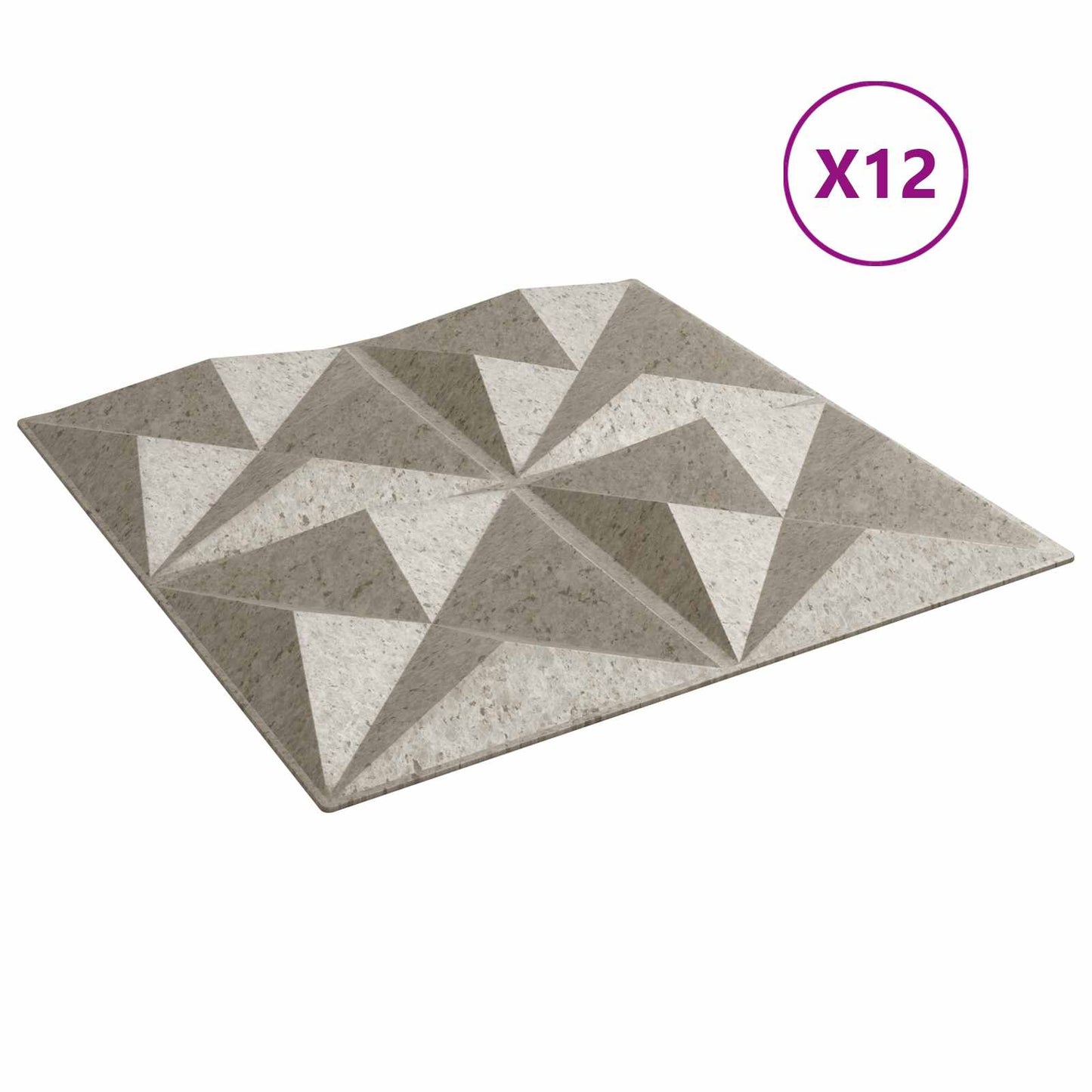 Pannelli da parete 12 pcs Beton Origami 50 x 50 cm Schiuma XPS