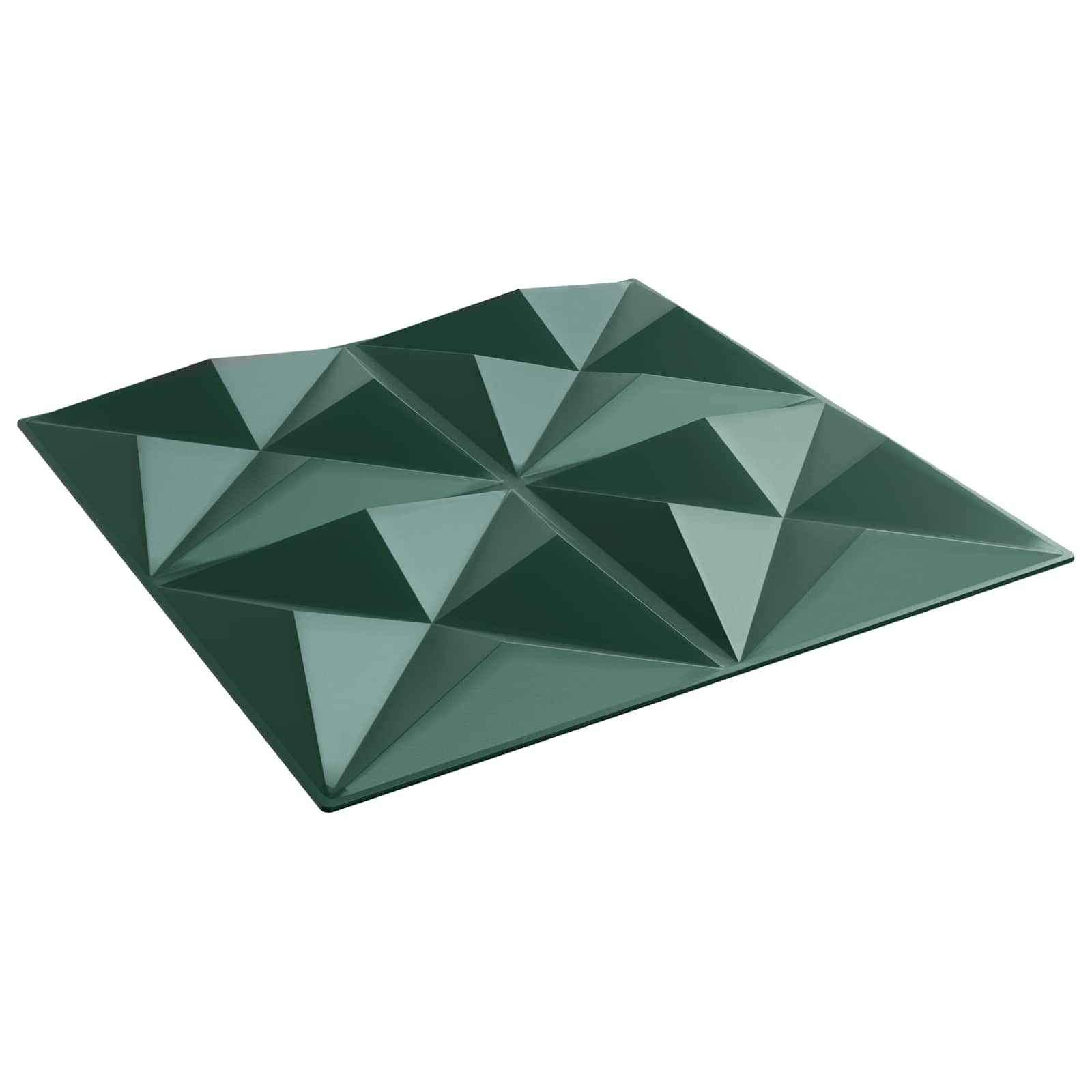 Pannelli da parete 12 pcs Verde Origami 50 x 50 cm Schiuma XPS | homemem39