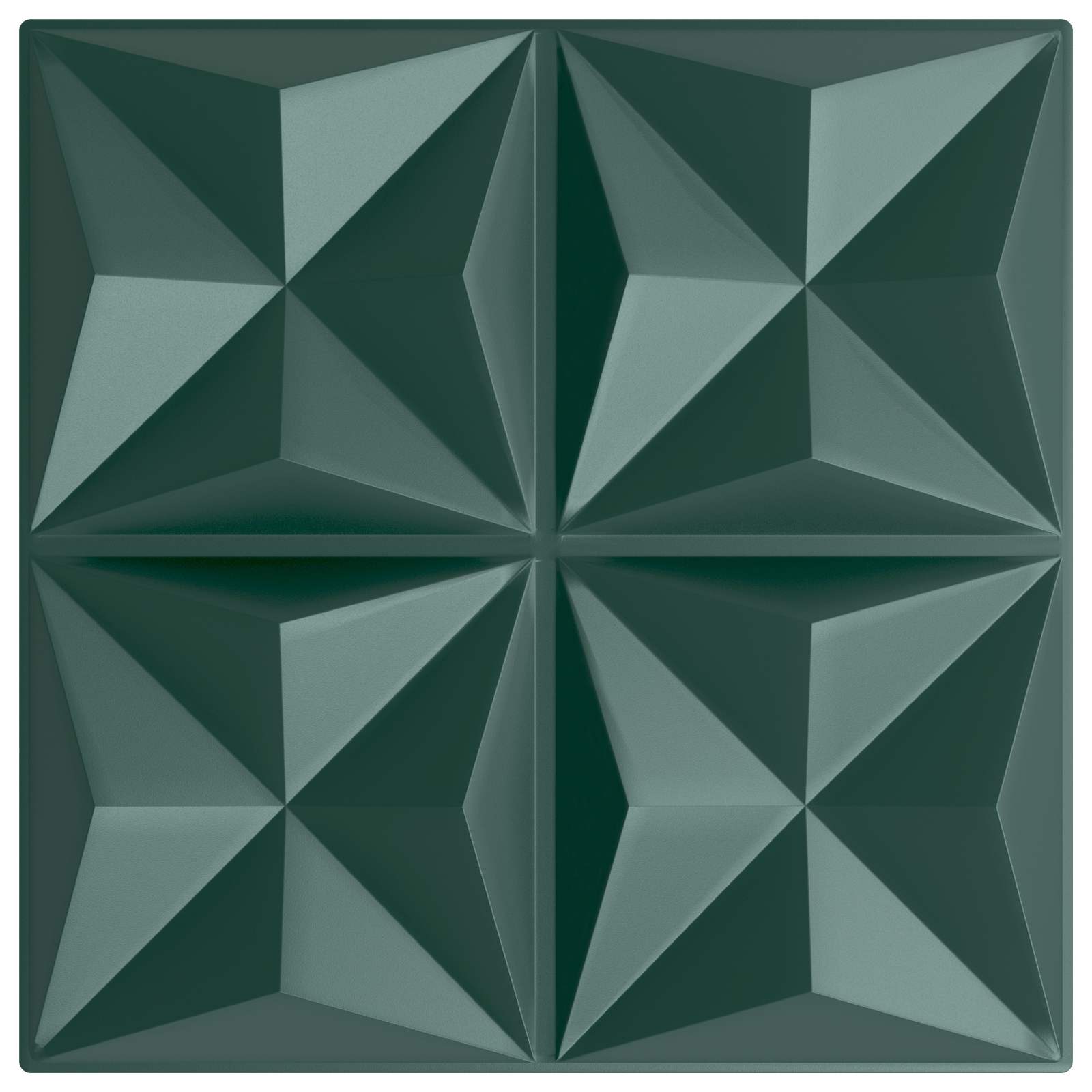 Pannelli da parete 12 pcs Verde Origami 50 x 50 cm Schiuma XPS | homemem39