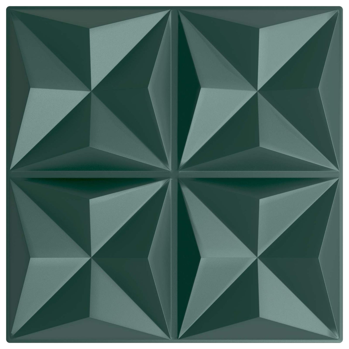 Pannelli da parete 48 pcs Verde Origami 50 x 50 cm Schiuma XPS | homemem39