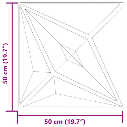 Pannelli da parete 12 pcs Grigio Stella 50 x 50 cm Schiuma XPS | homemem39