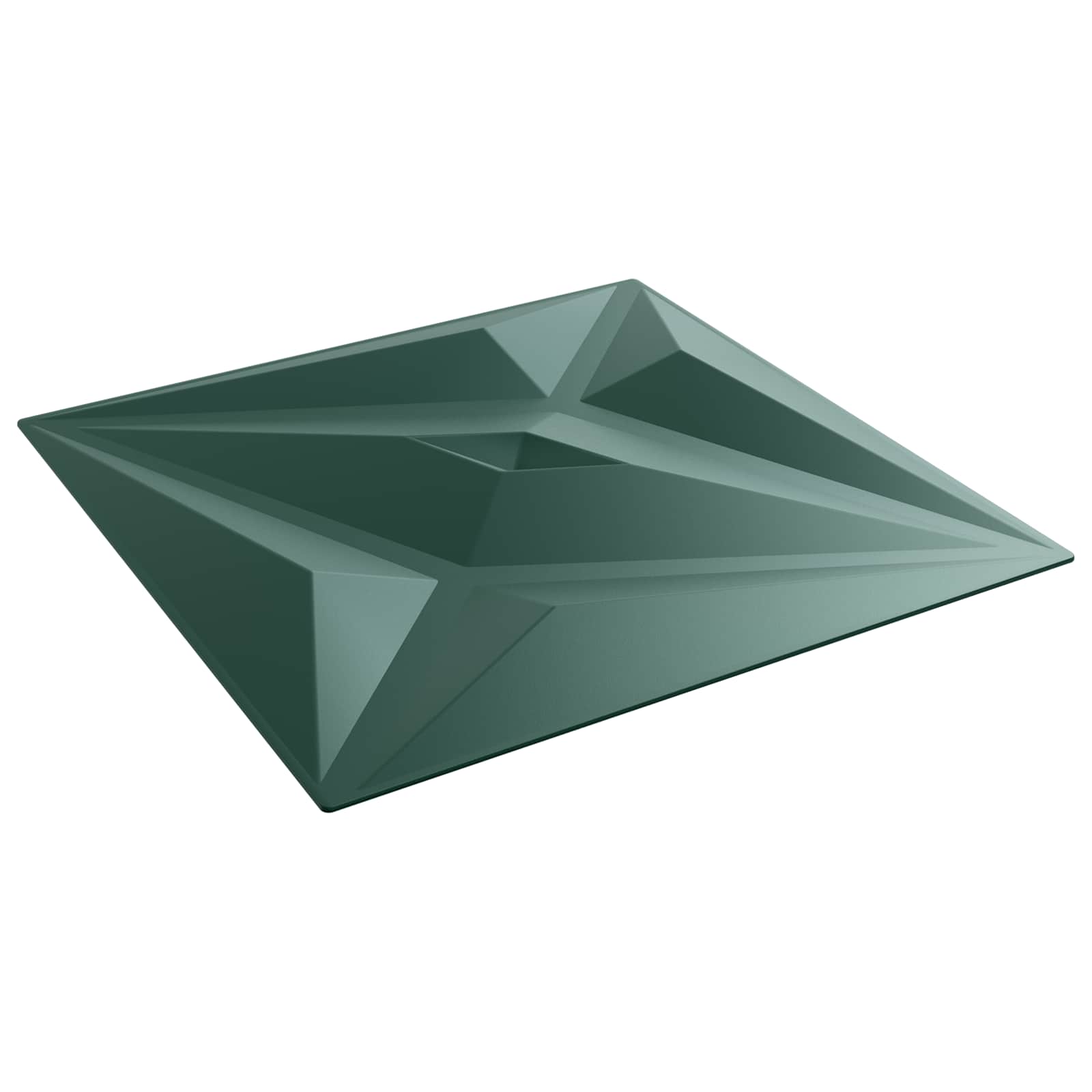 Pannelli da parete 12 pcs Verde Stella 50 x 50 cm Schiuma XPS | homemem39
