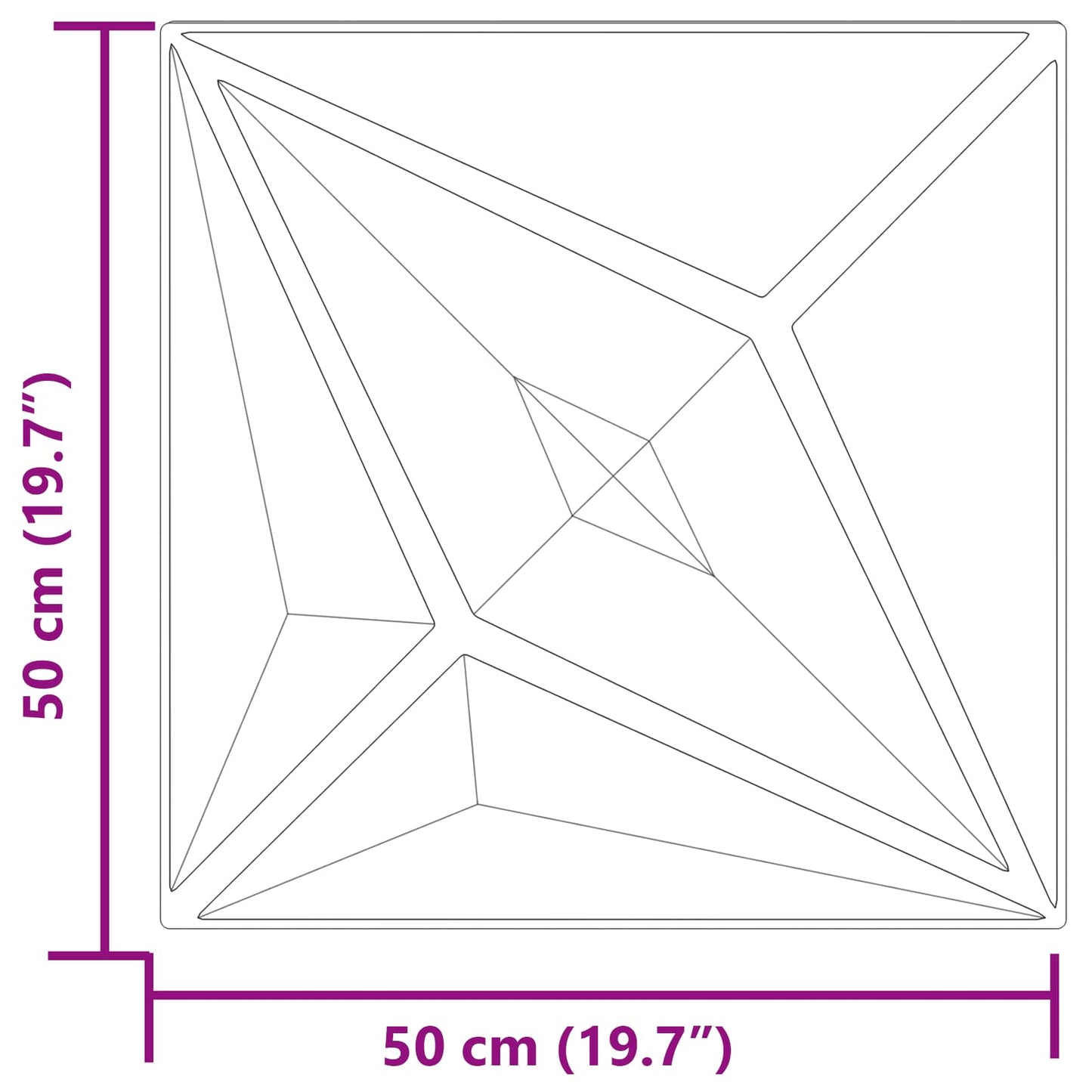 Pannelli da parete 48 pcs Verde Stella 50 x 50 cm Schiuma XPS | homemem39