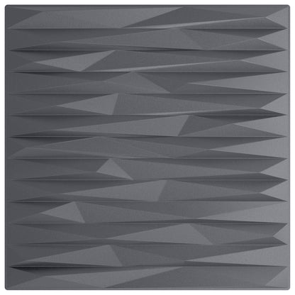 Pannelli da parete 12 pcs Grigio pietra 50 x 50 cm Schiuma XPS