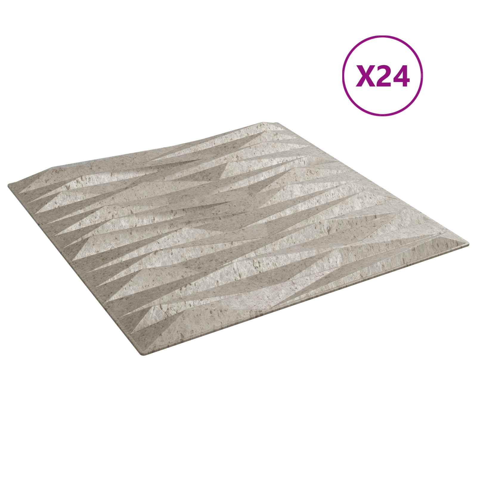 Pannelli da parete 24 pcs Beton pietra 50 x 50 cm Schiuma XPS | homemem39