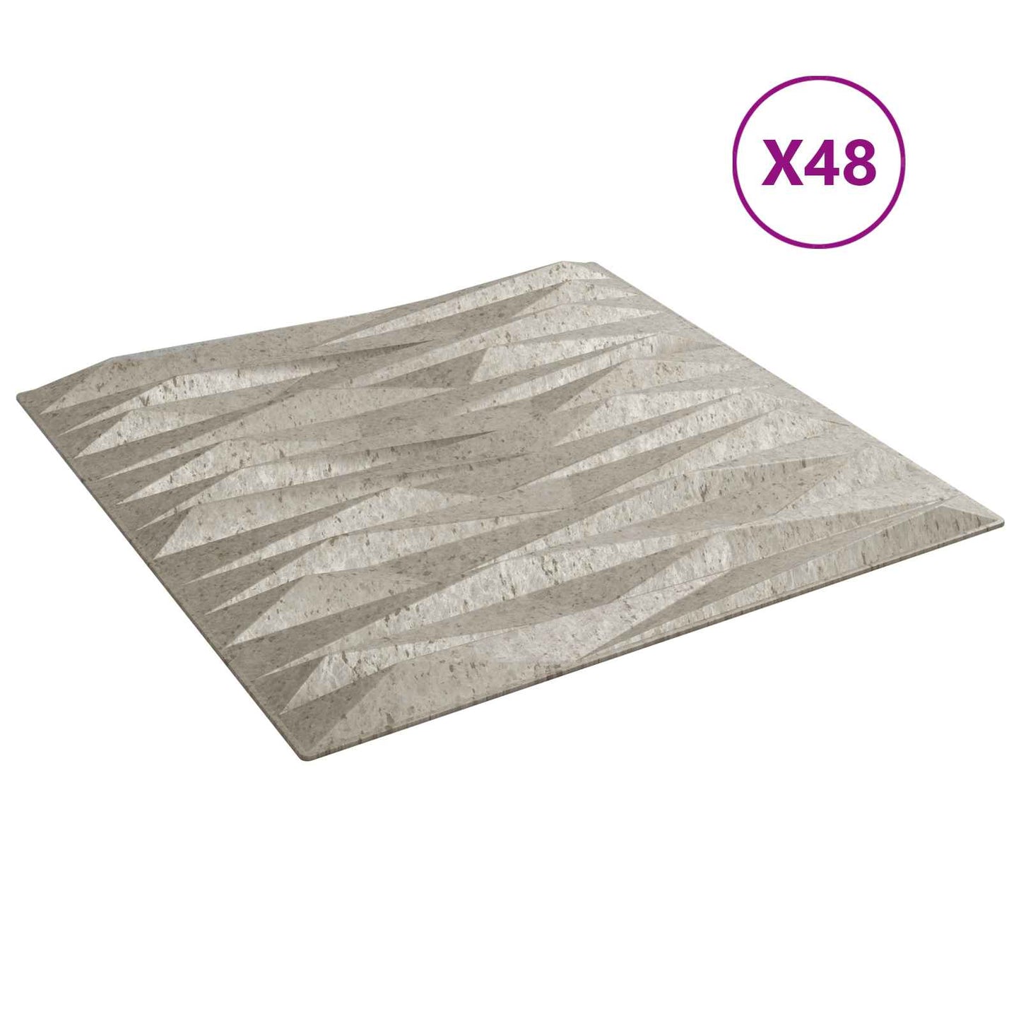 Pannelli da parete 48 pcs Beton pietra 50 x 50 cm Schiuma XPS | homemem39