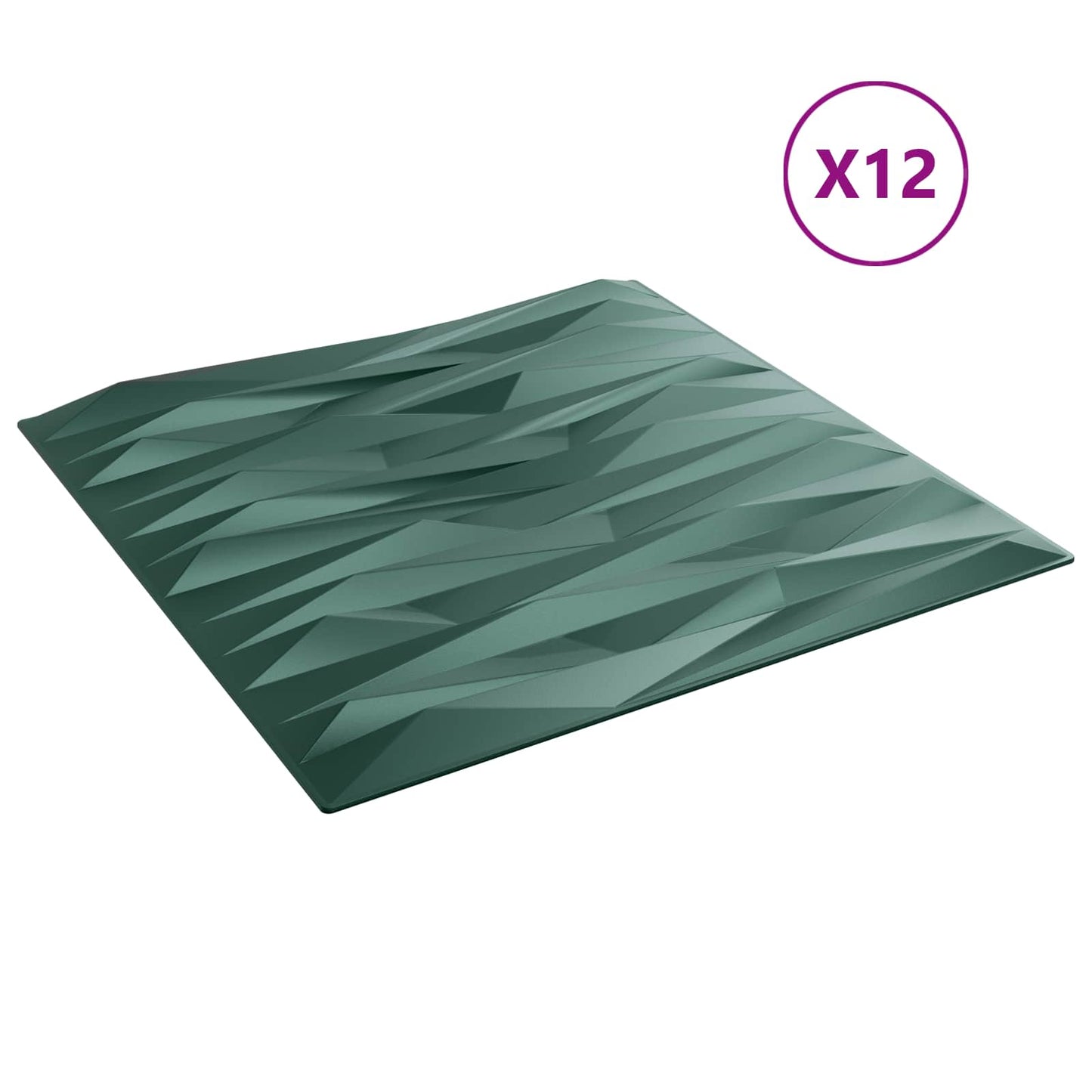 Pannelli da parete 12 pcs Verde pietra 50 x 50 cm Schiuma XPS | homemem39